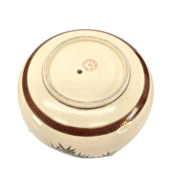 Vintage Japanese Hand-Painted Ceramic Bowls With Floral Landscape Designs je189 - Picture 6 of 16